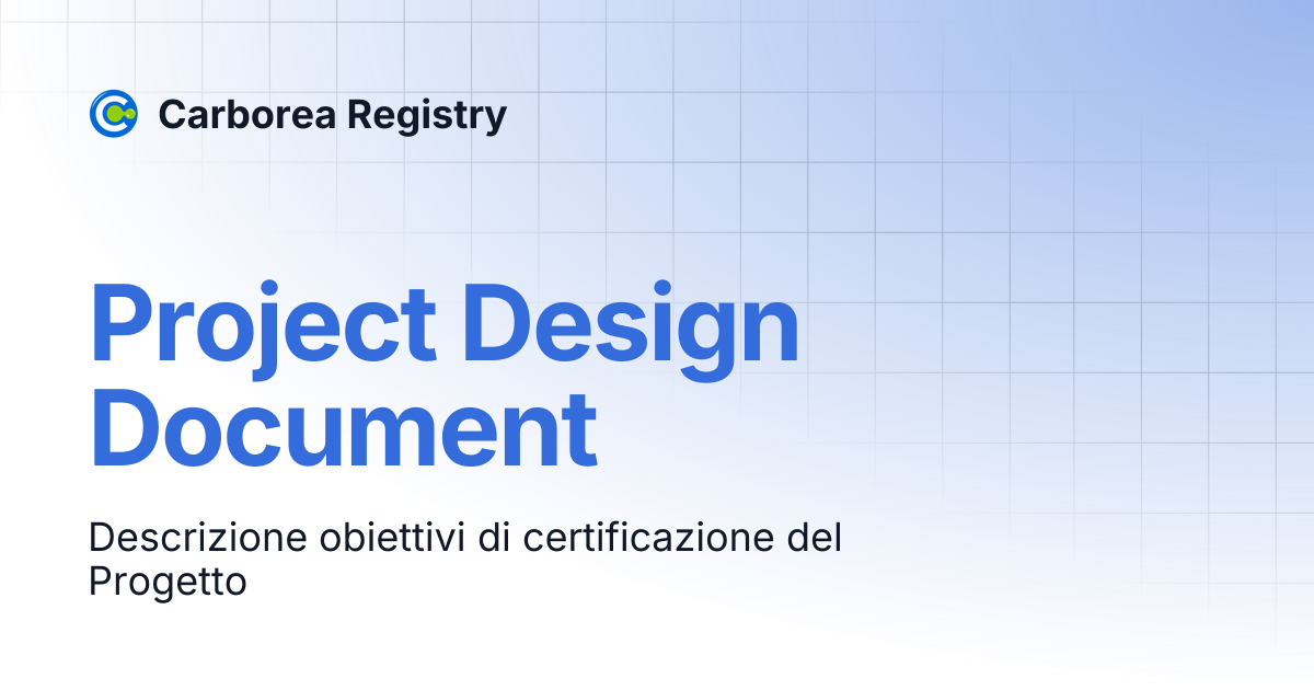 Project Design Document | Carborea Registry